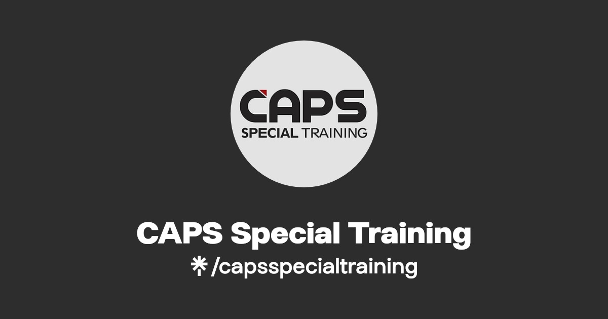CAPS Special Training Instagram, Facebook Linktree