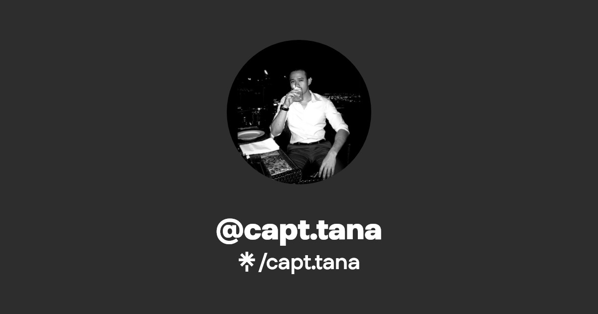 capt.tana Instagram, Facebook, TikTok Linktree