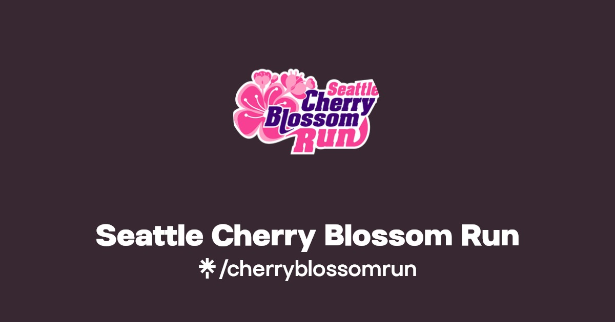 Seattle Cherry Blossom Run Instagram, Facebook Linktree