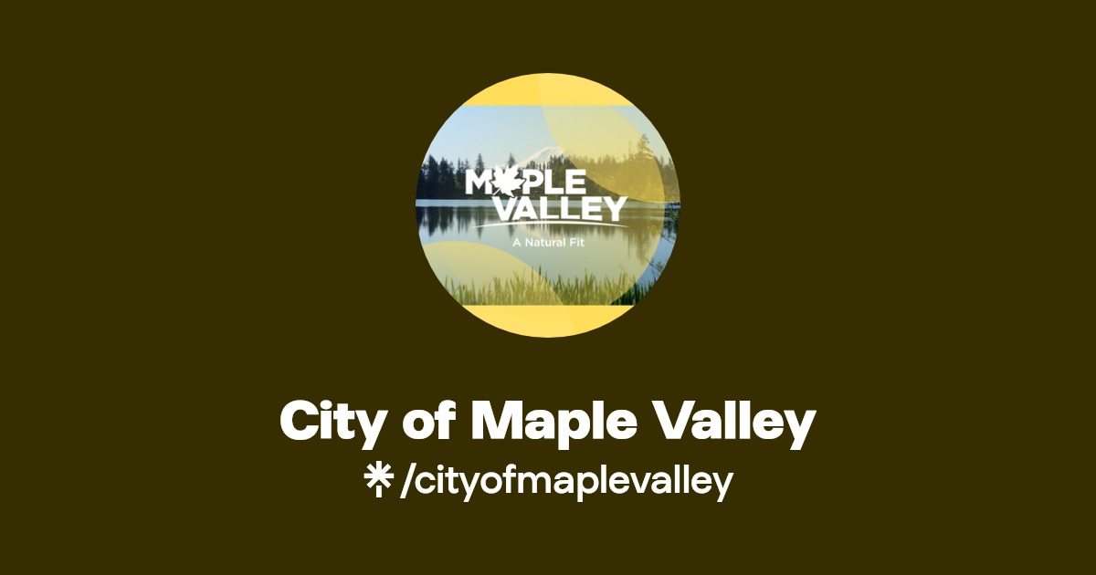 City of Maple Valley Instagram, Facebook Linktree