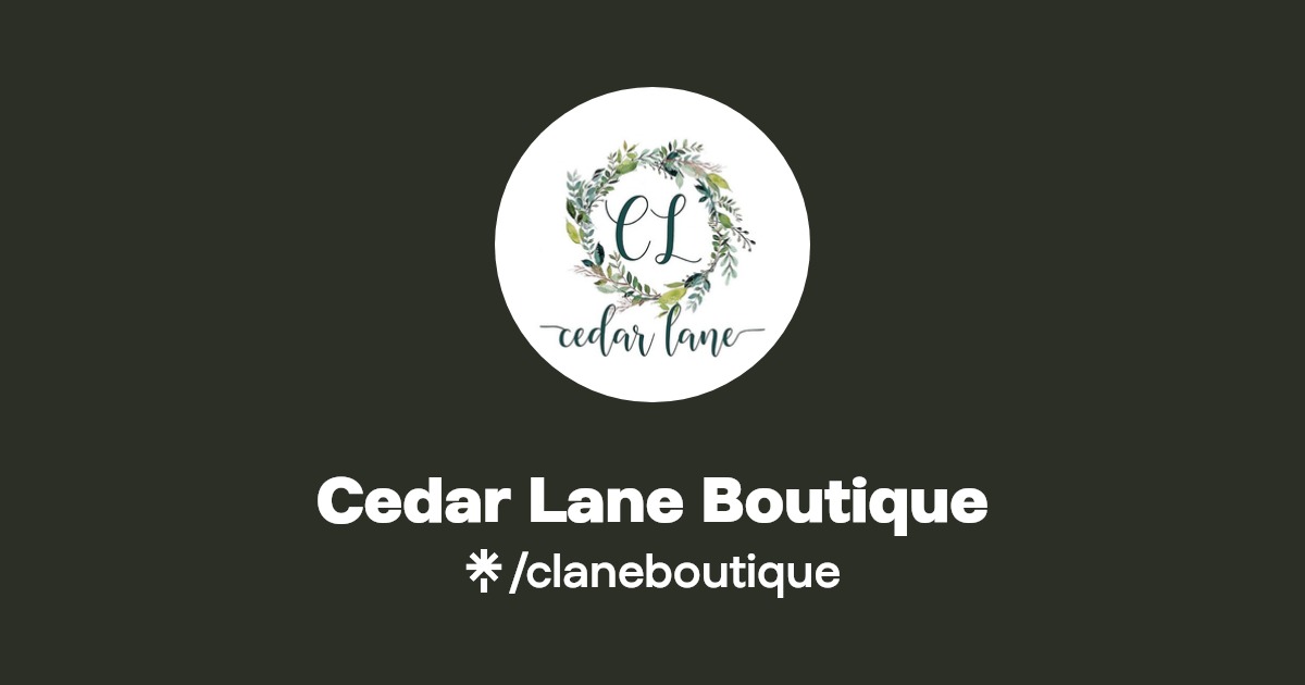 Cedar Lane Boutique Instagram, Facebook Linktree
