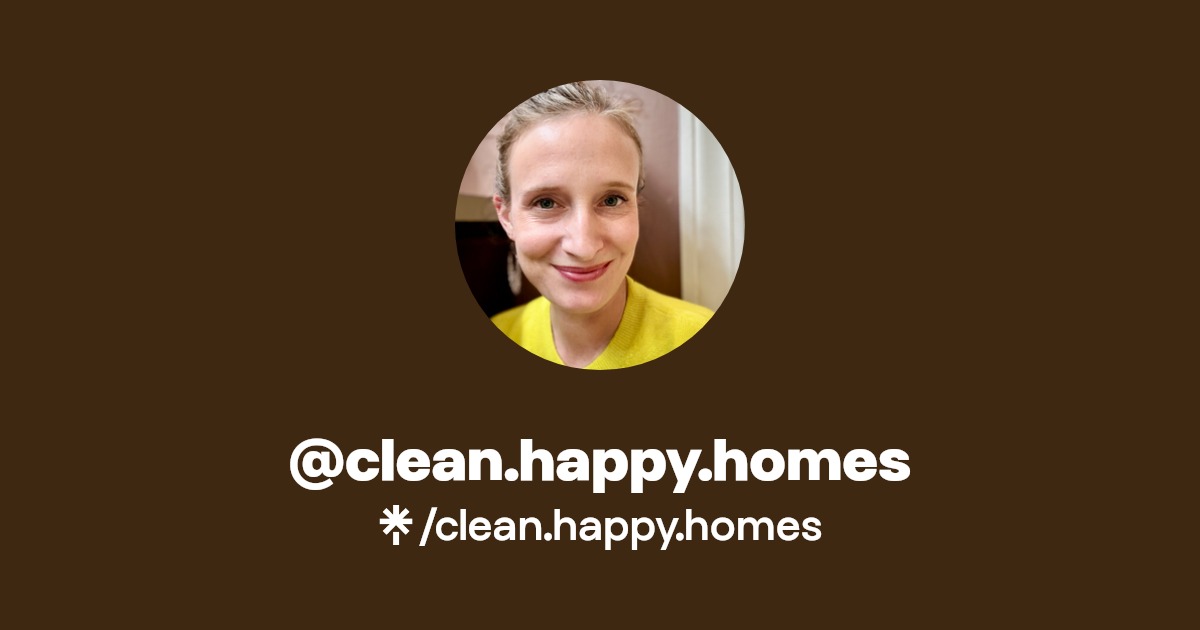 clean.happy.homes Instagram, TikTok Linktree