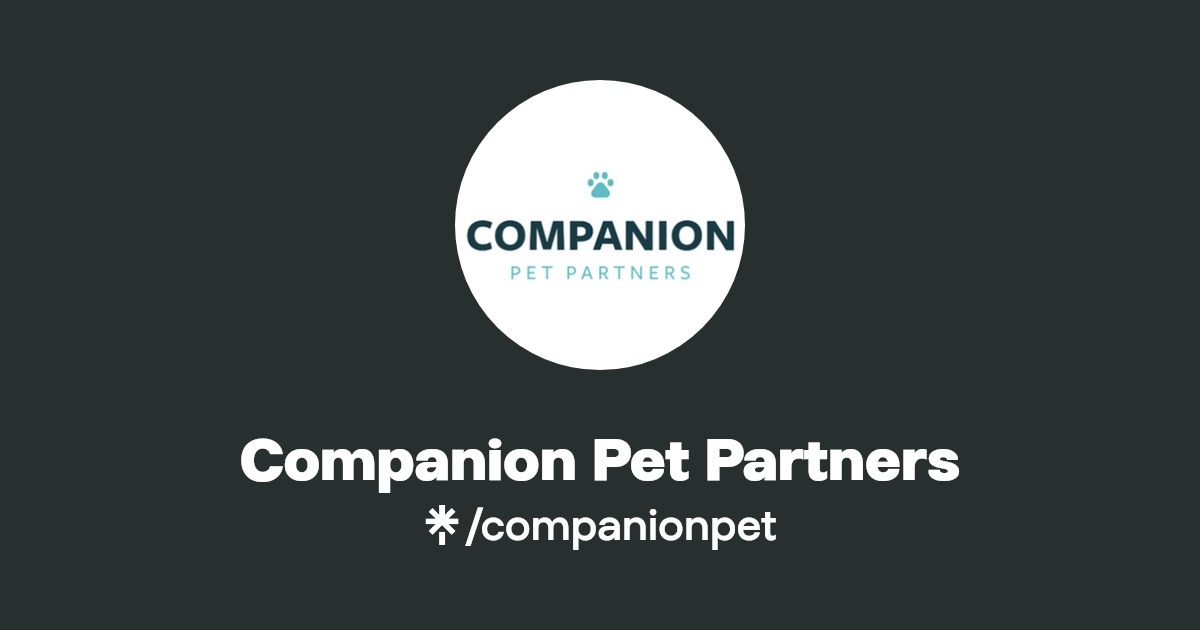 Companion Pet Partners Instagram, Facebook Linktree