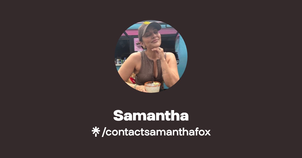 Samantha Instagram, TikTok Linktree