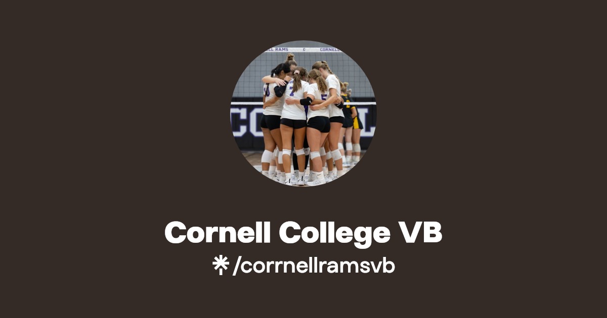 Cornell College VB Instagram, Facebook Linktree