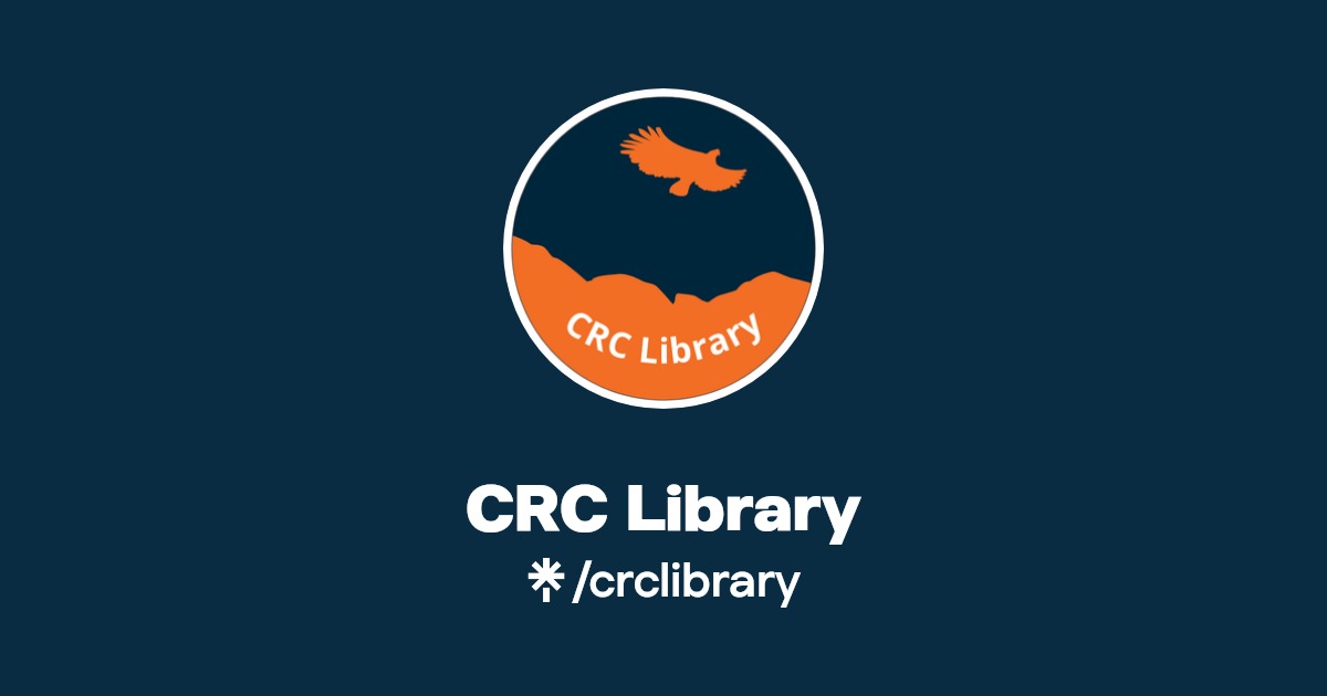 CRC Library Instagram, Facebook Linktree