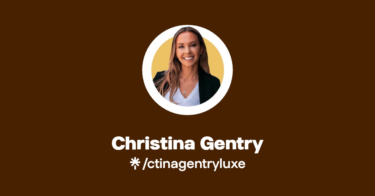 Christina Gentry Instagram, Facebook, TikTok Linktree