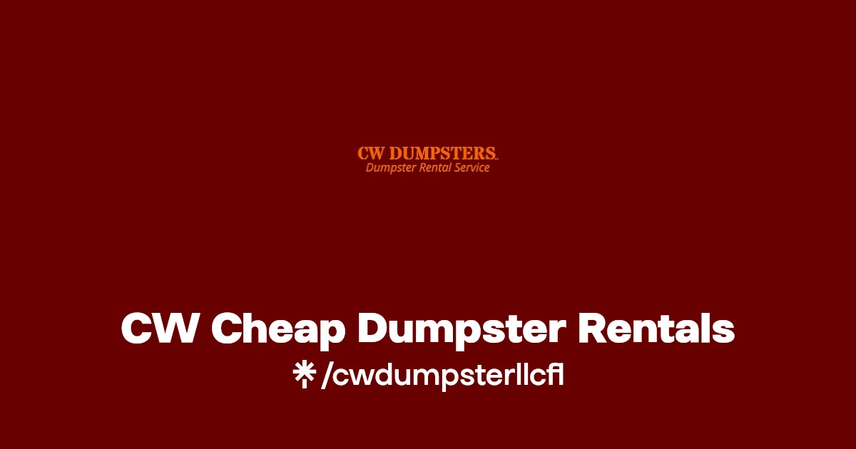 CW Cheap Dumpster Rentals Linktree