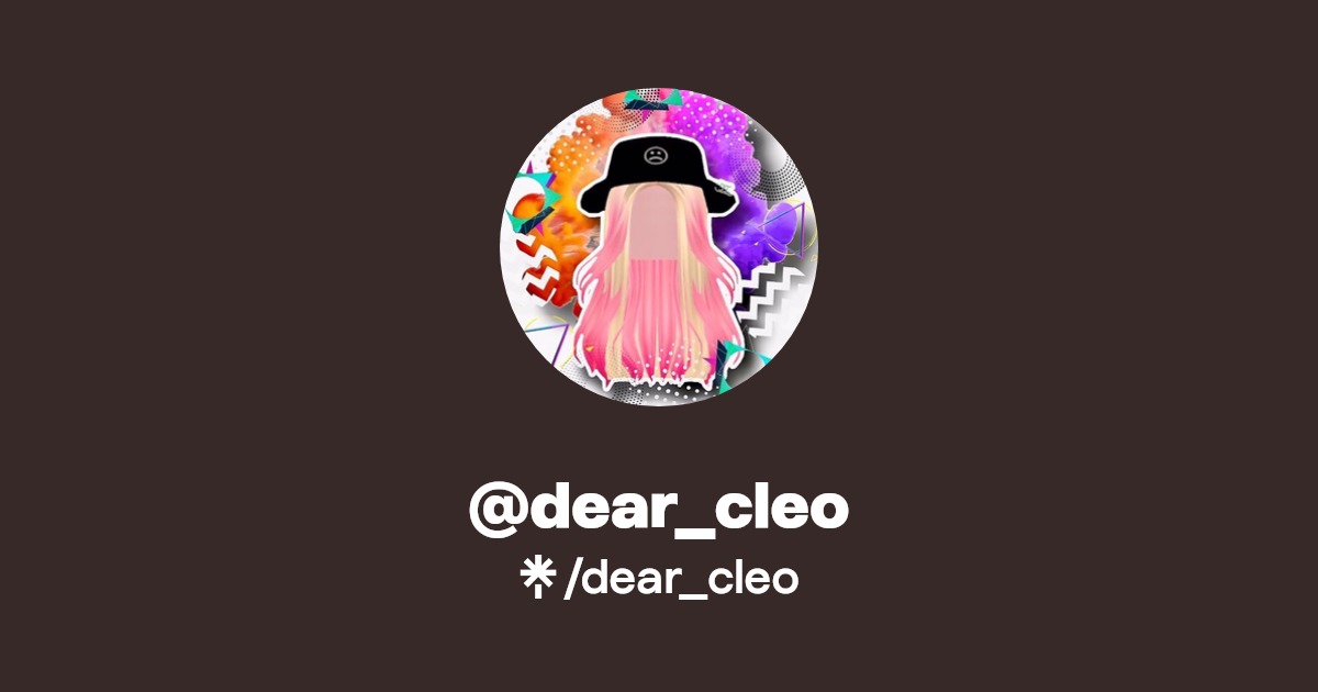 dear_cleo Instagram, TikTok Linktree
