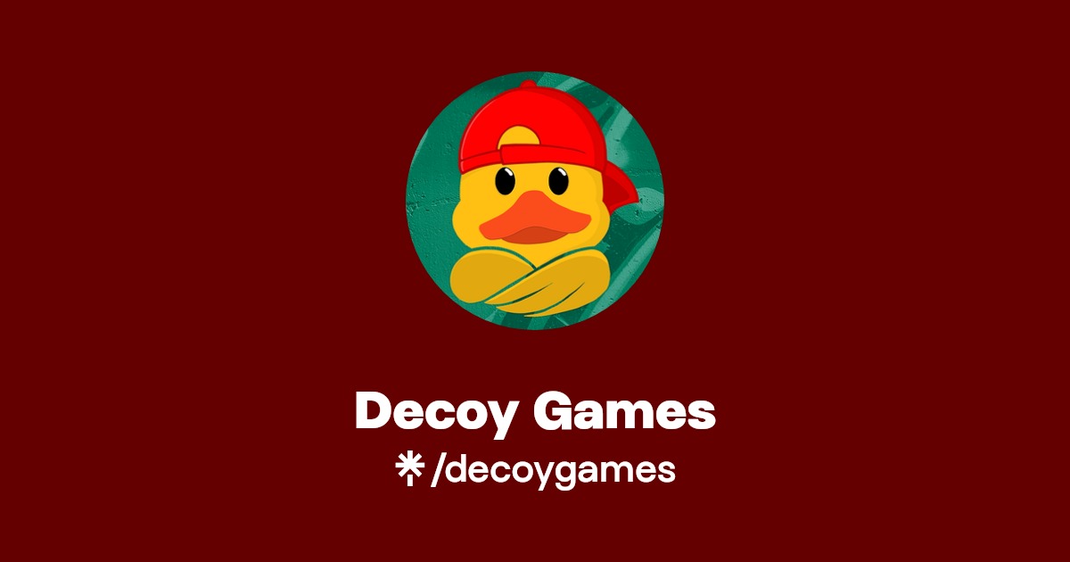 Decoy Games Twitter, Instagram, Facebook Linktree