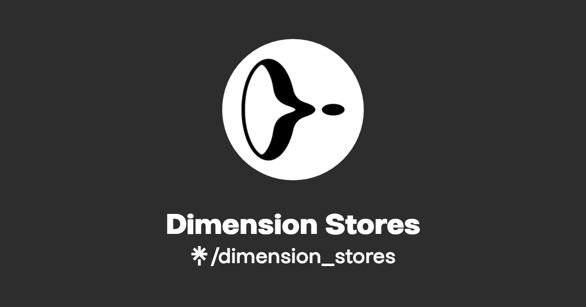 Dimension Stores Instagram, TikTok Linktree