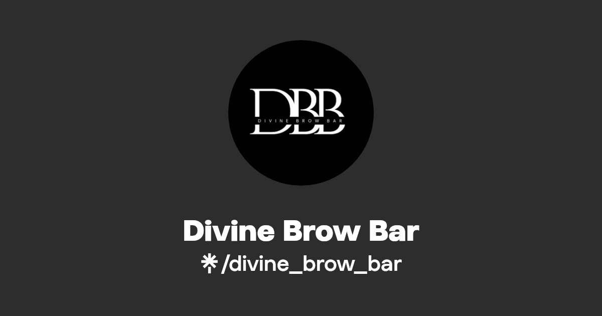 Divine Brow Bar Facebook, TikTok Linktree