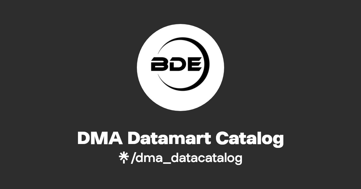 DMA Datamart Catalog Linktree