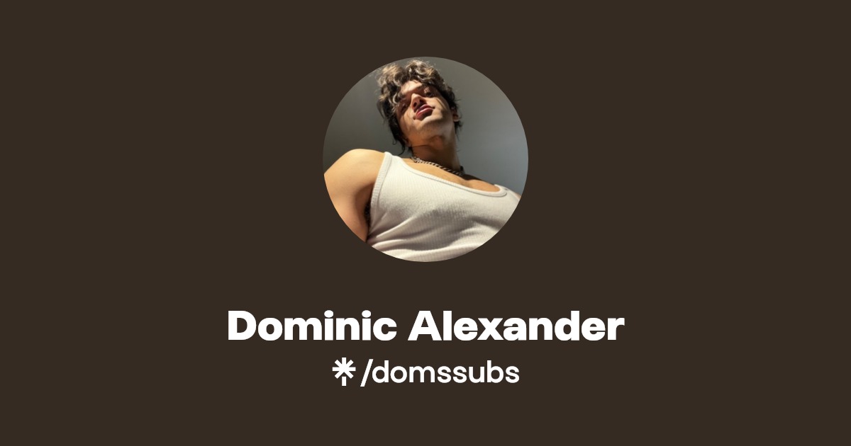 Dominic Alexander | Instagram, TikTok | Linktree