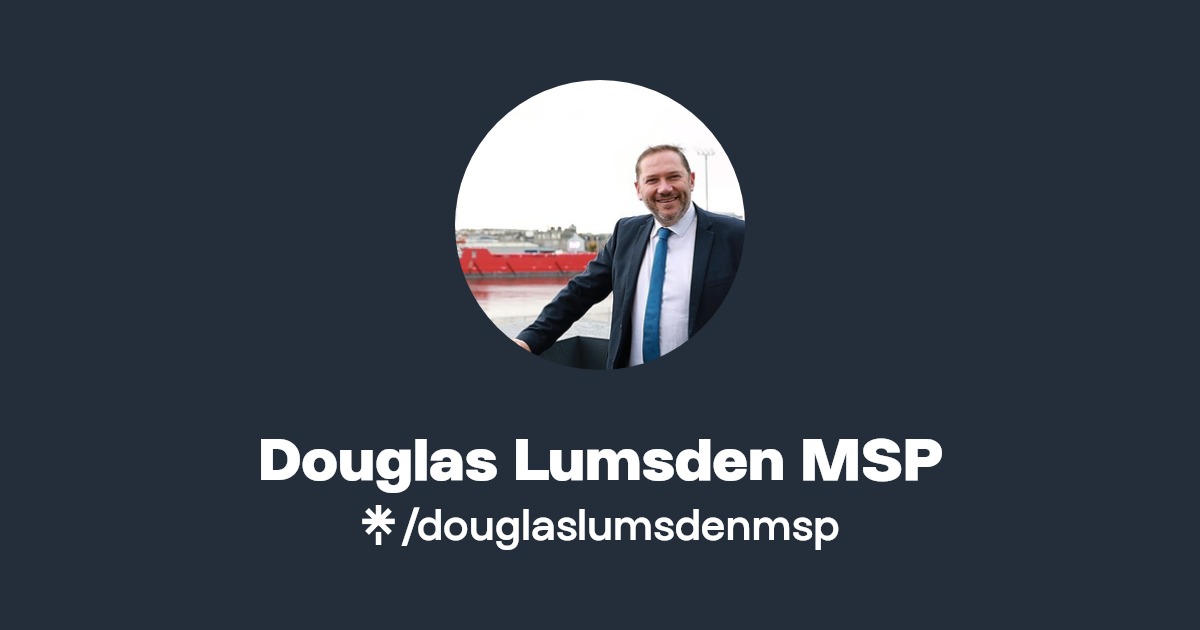 Douglas Lumsden MSP Twitter, Instagram, Facebook Linktree