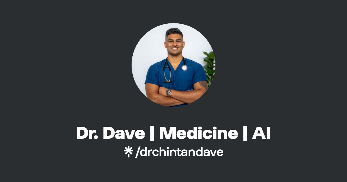 Dr. Dave Medicine AI Instagram, TikTok Linktree