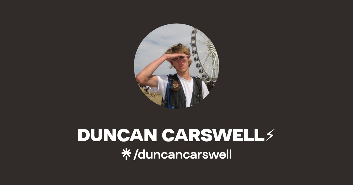 DUNCAN CARSWELL⚡️ Instagram Linktree