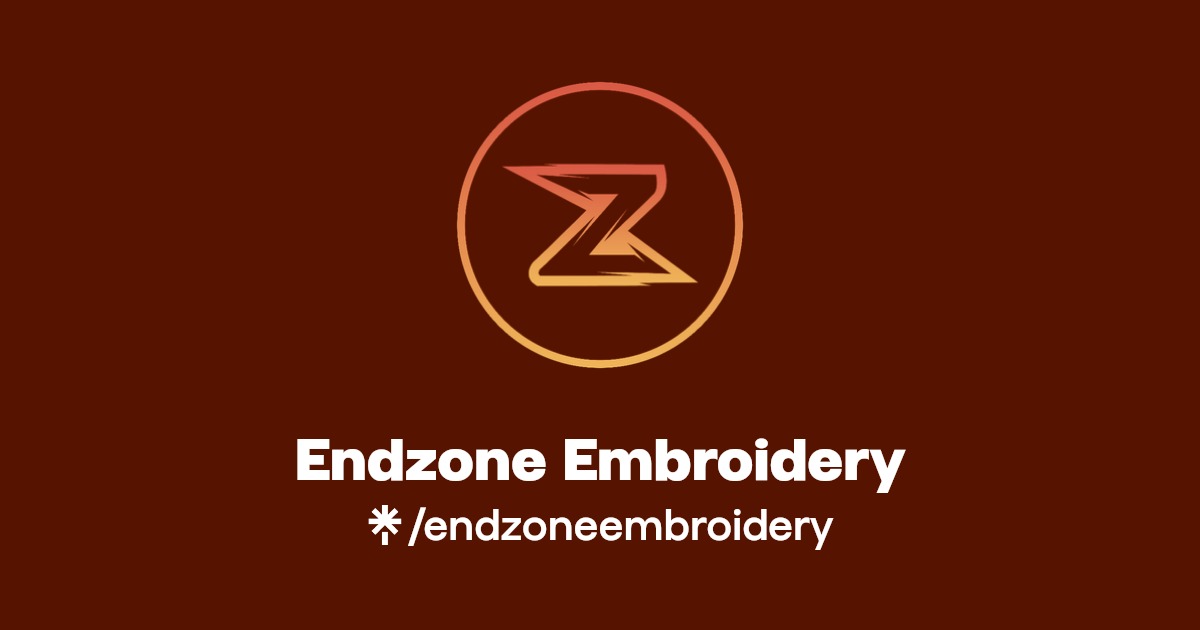 Endzone Embroidery Instagram, Facebook, TikTok Linktree