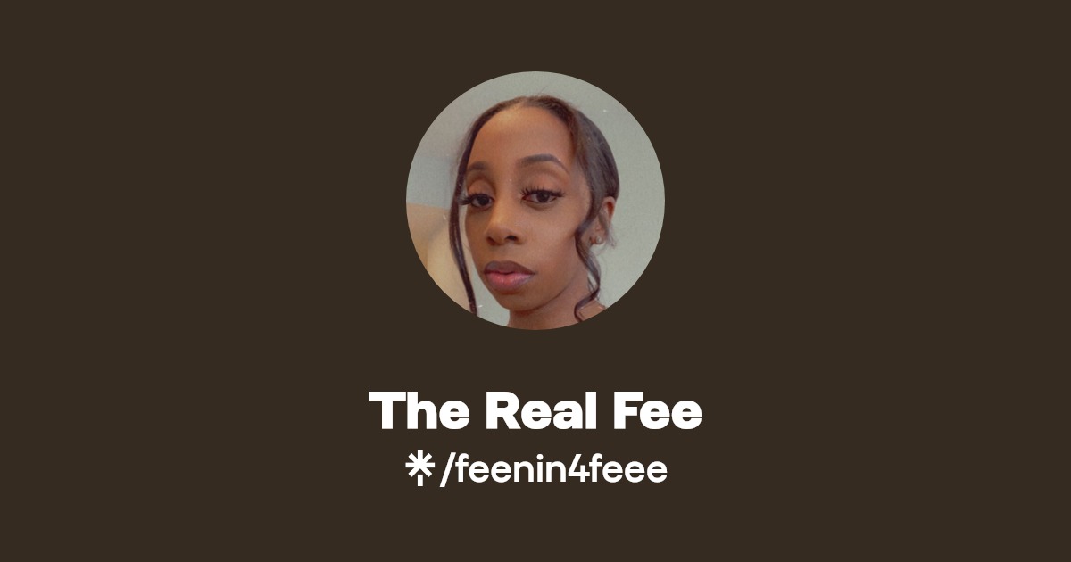 The Real Fee Instagram, TikTok Linktree