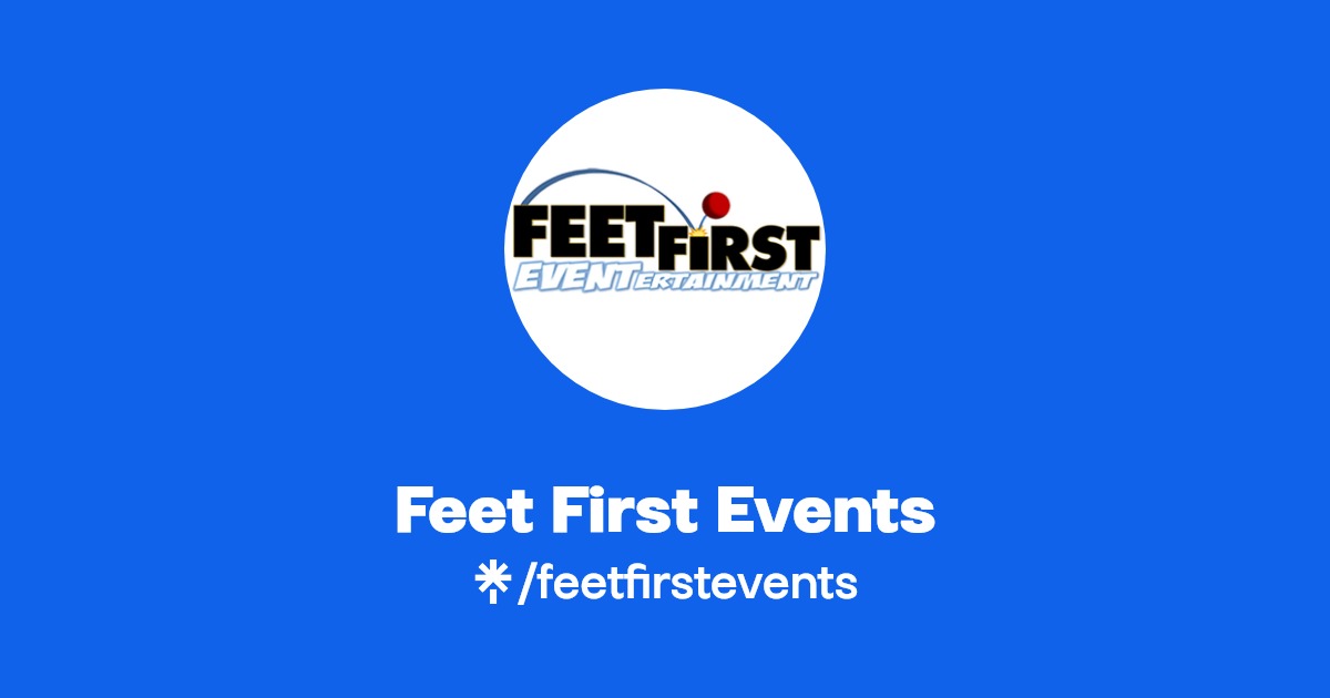 Feet First Events Instagram, Facebook Linktree