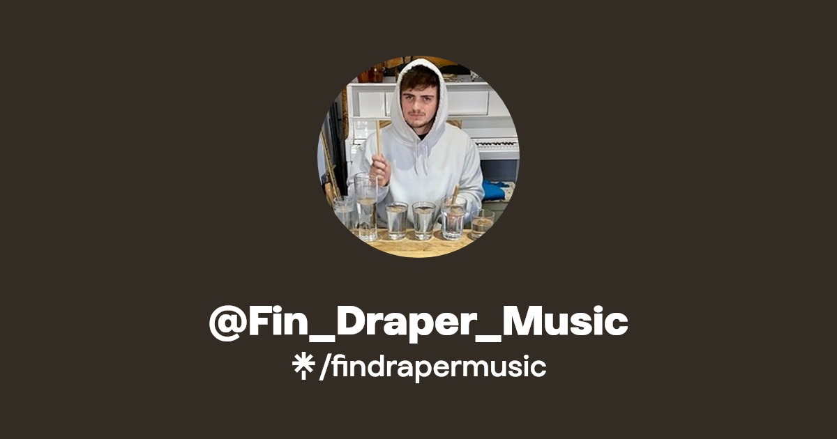 Fin_Draper_Music Instagram, TikTok Linktree