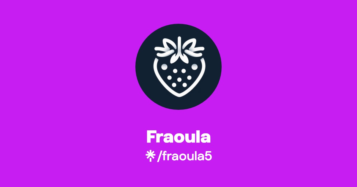 Fraoula | Instagram, Facebook | Linktree