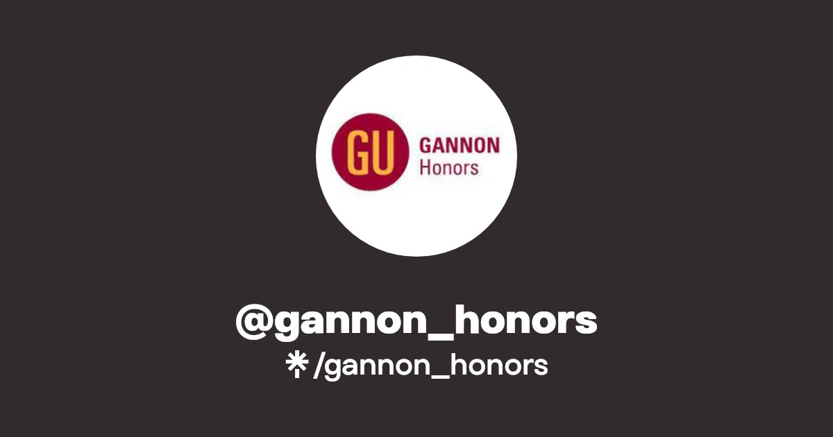 gannon_honors Instagram, Facebook Linktree
