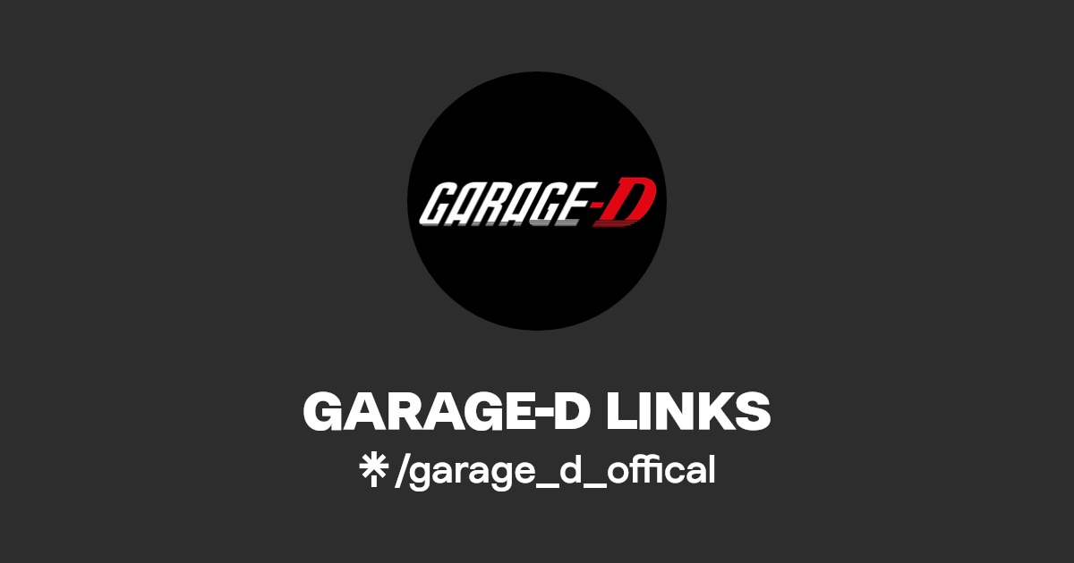 GARAGED LINKS Facebook, TikTok Linktree