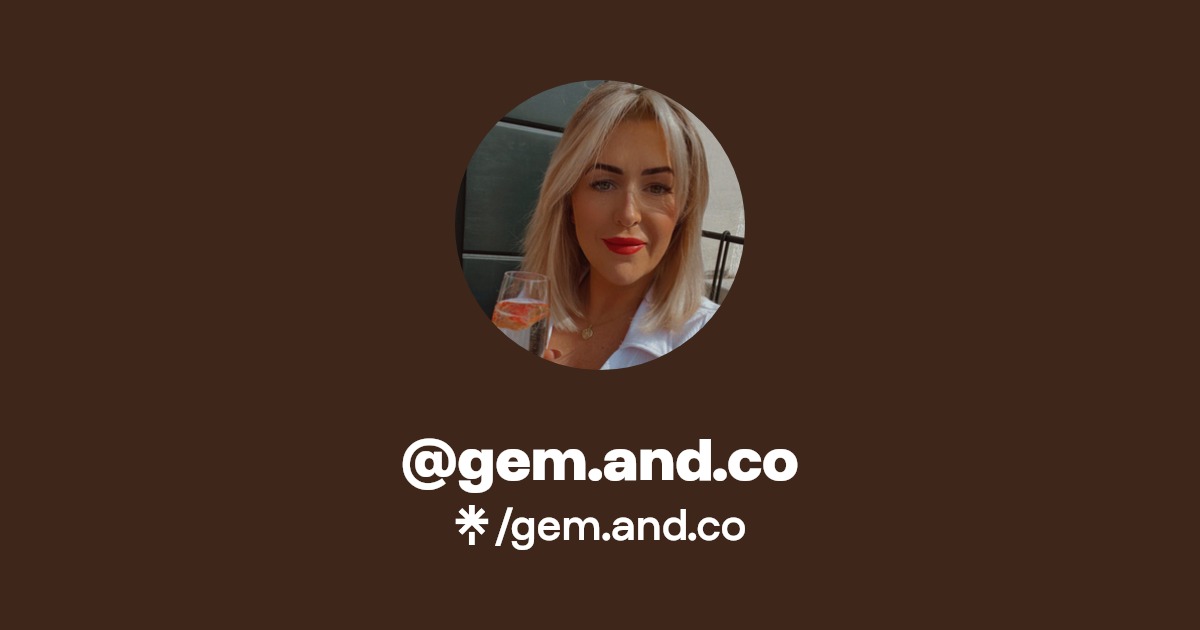 Gem&Co and Glossielocks Instagram, Facebook, TikTok Linktree
