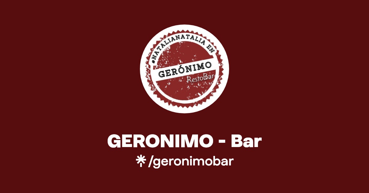 GERONIMO Bar Linktree