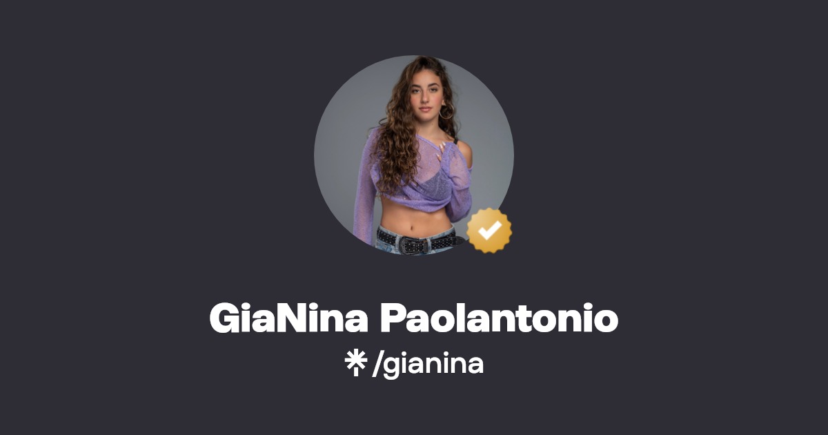 GiaNina Paolantonio Instagram, TikTok Linktree