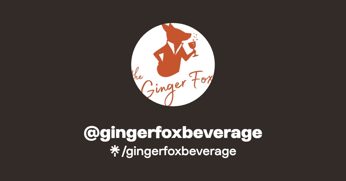 gingerfoxbeverage Instagram, Facebook Linktree