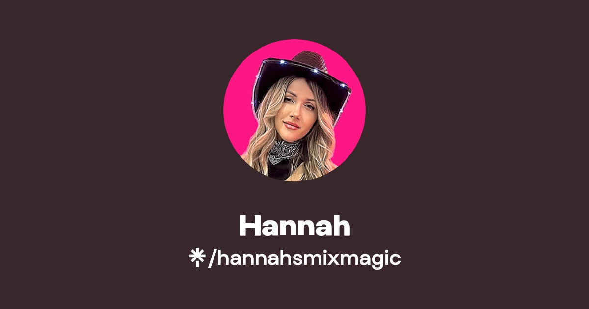 Hannah TikTok Linktree