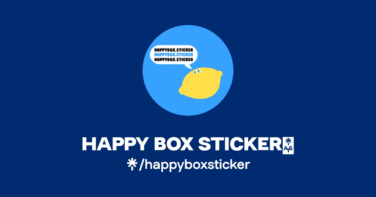 HAPPY BOX STICKER🍋 Instagram, TikTok Linktree