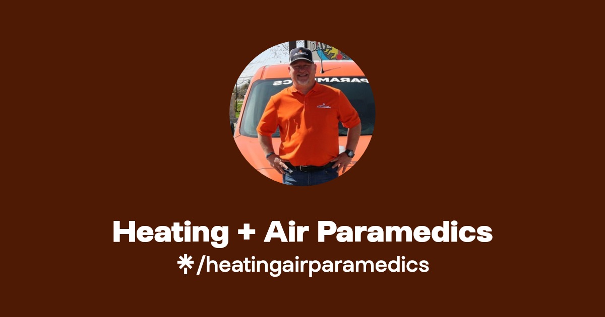 Heating + Air Paramedics Instagram, Facebook, TikTok Linktree