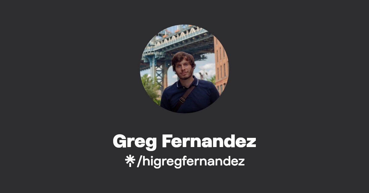 Greg Fernandez Instagram Linktree