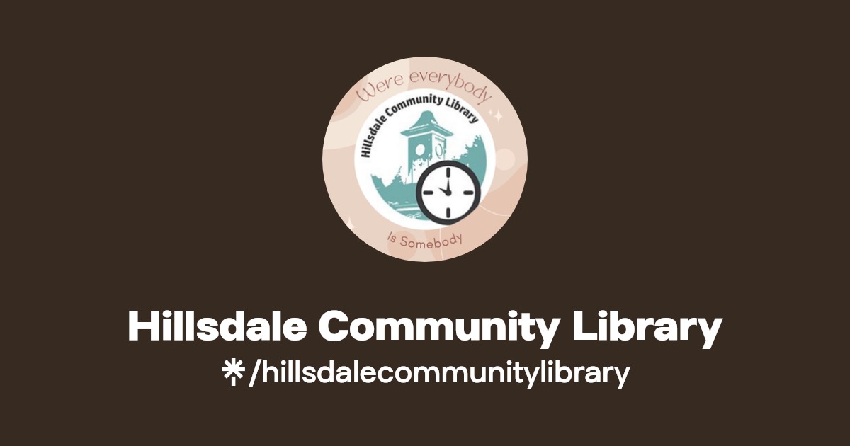 Hillsdale Community Library Instagram, Facebook Linktree