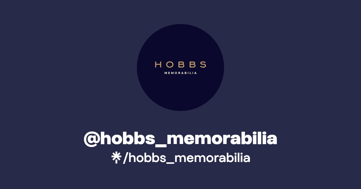 hobbs_memorabilia Instagram, TikTok Linktree