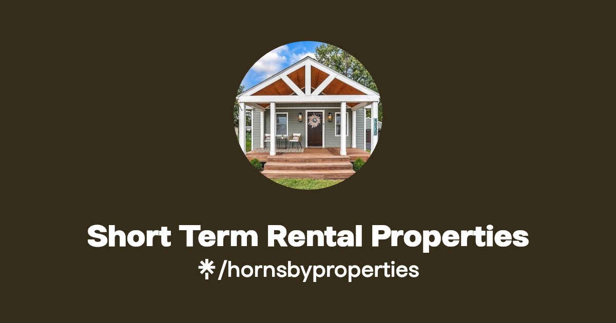 Short Term Rental Properties Instagram, Facebook Linktree