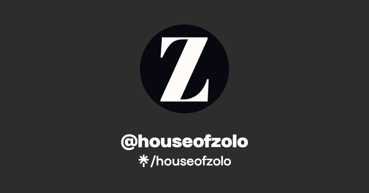 houseofzolo's link in bio Latest Products and socials Linktree