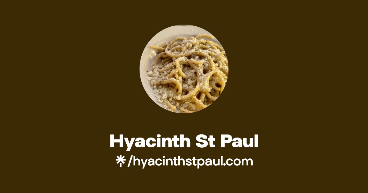 Hyacinth St Paul Instagram Linktree