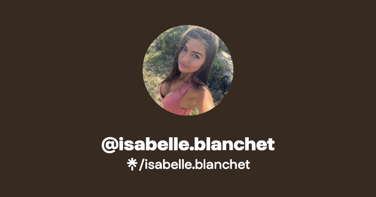 Isabelle Blanchet | Linktree
