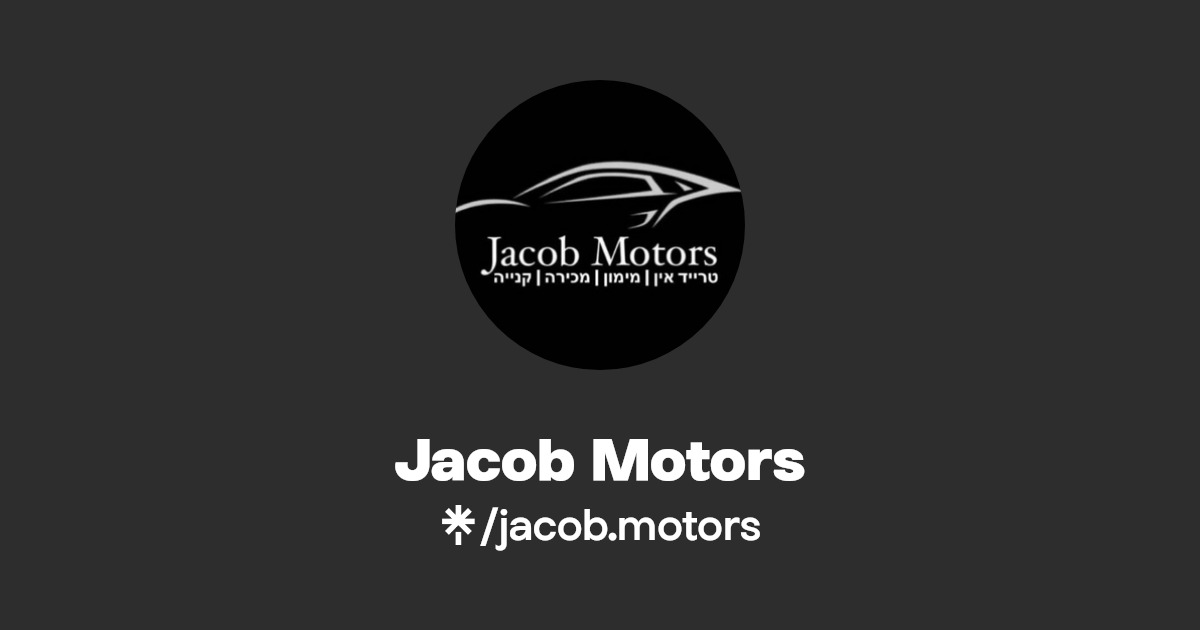 Jacob Motors Instagram, Facebook Linktree