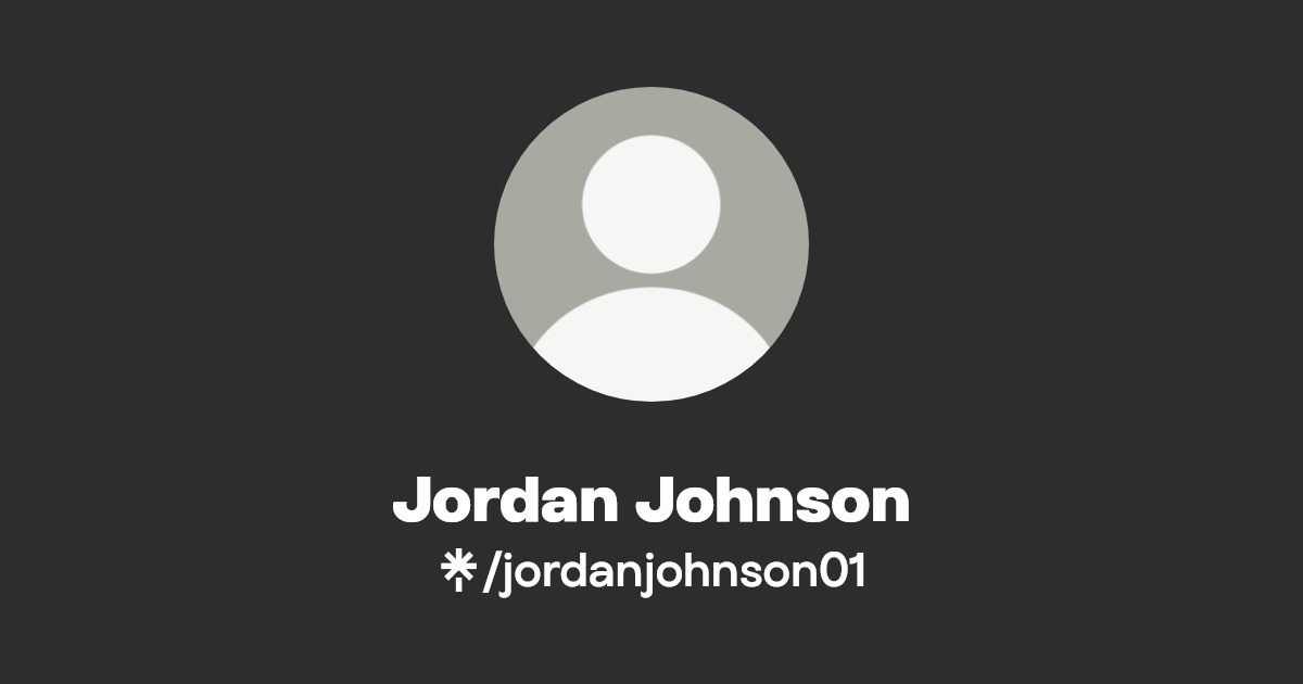 Jordan Johnson | Instagram, TikTok | Linktree