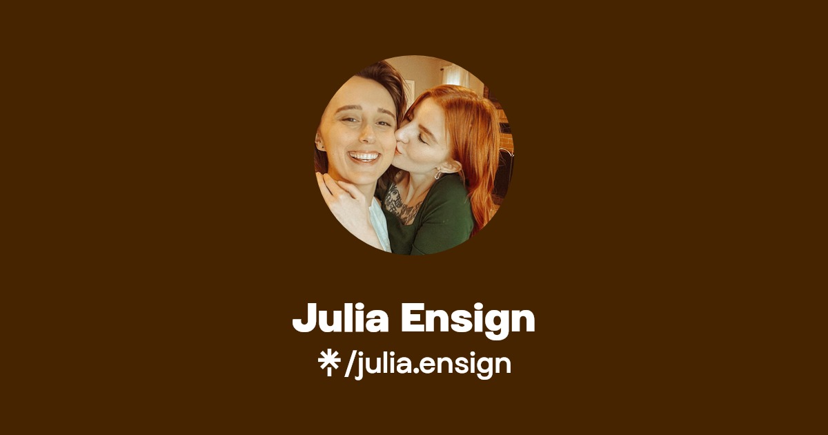 Julia Ensign Instagram, TikTok Linktree