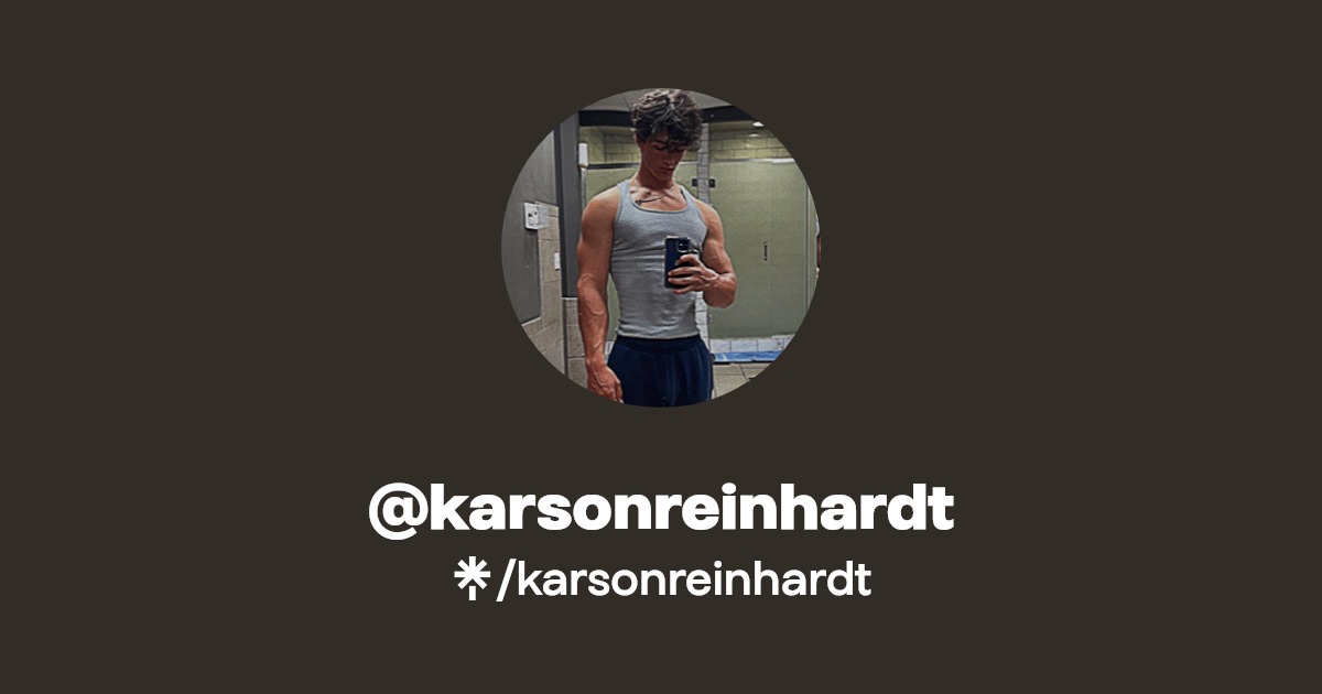 karsonreinhardt | Instagram, TikTok, Twitch | Linktree