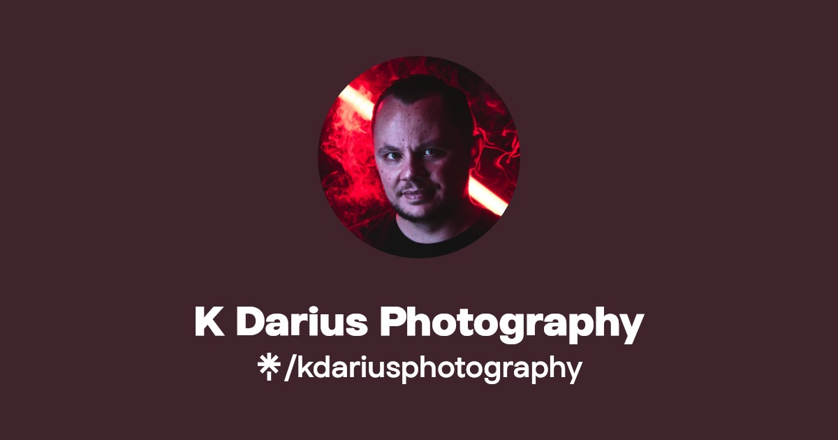 K Darius Photography Twitter, Instagram, Facebook Linktree