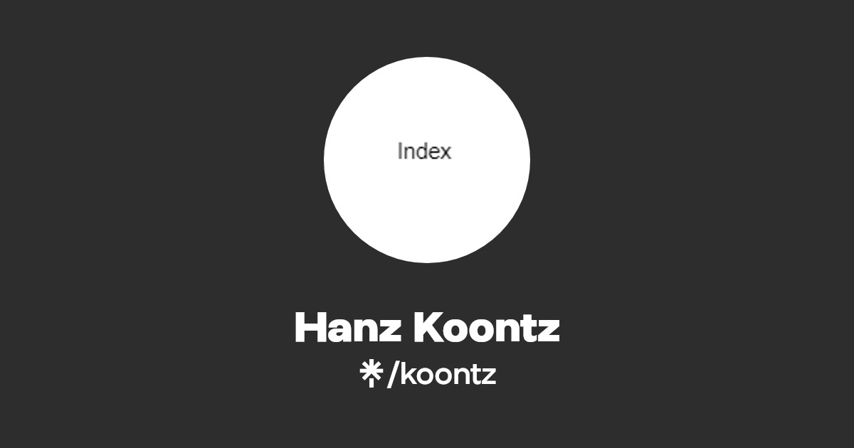 Hanz Koontz Instagram, Facebook Linktree