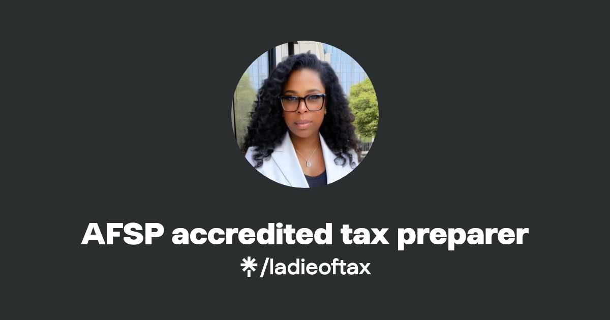 AFSP accredited tax preparer Facebook Linktree