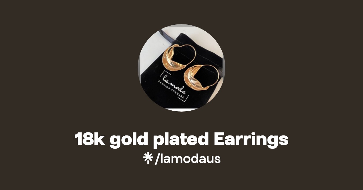 18k gold plated Earrings Facebook Linktree